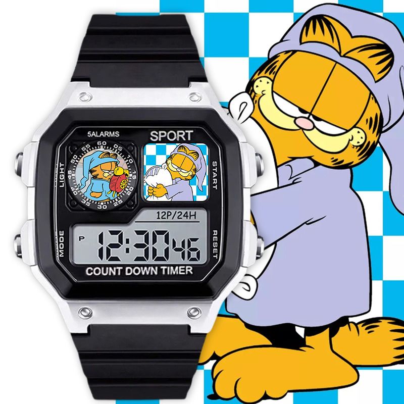 Anime Merchandise For Girls - Garfield cartoon cute student electronic watch