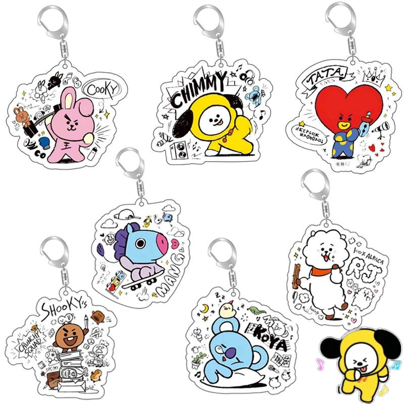 BT21 anime cartoon cute acryli - Anime Merchandise For Girls recension och pris